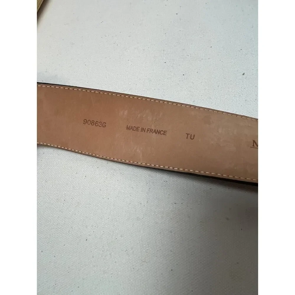Maison Boinet Dark Chocolate Brown Adjustable Leather Belt Sz. S